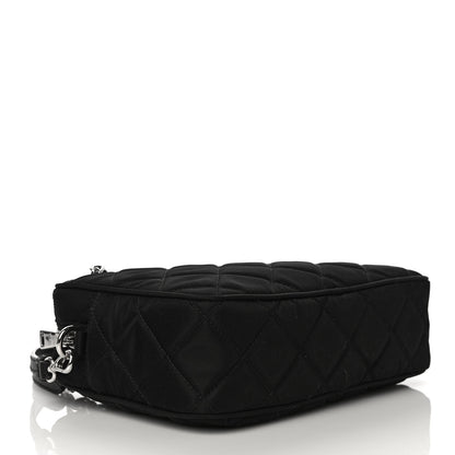 Prada Nylon Tessuto Impuntu Quilted Chain Crossbody Black 3 of 8