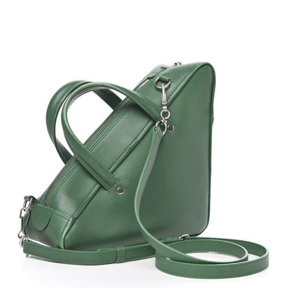 Balenciaga Shiny Day Calfskin S Triangle Duffle Vert Irlandais 3 of 13