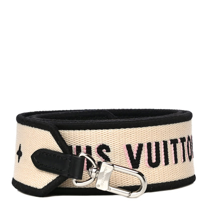 Louis Vuitton Jacquard Bandouliere Shoulder Strap Cream Black 1 of 5