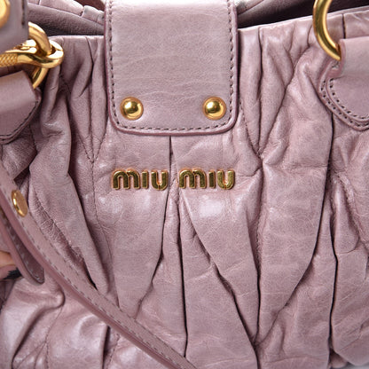 Miu Miu Nappa Matelasse Top Handle Satchel Mughetto 10 of 12