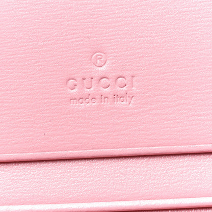 Gucci Boarded Plutone Calfskin Bi-Color Horsebit 1955 Card Case Wallet New Cherry Red Wild Rose 6 of 8