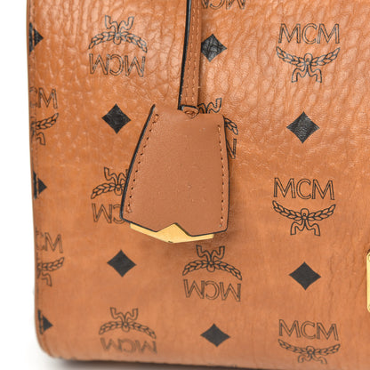 MCM Visetos Medium Boston Bag Cognac 7 of 15