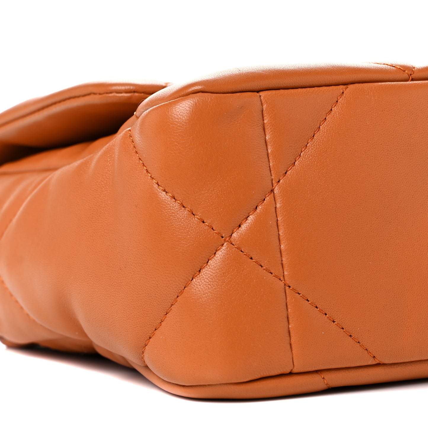 Lambskin Quilted Medium Chanel 19 Flap Light Brown
