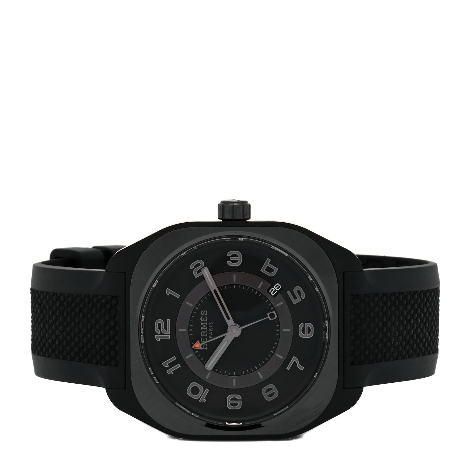 Hermes Graphene Nickel Rubber 39mm H08 Automatic Watch Noir 2 of 5