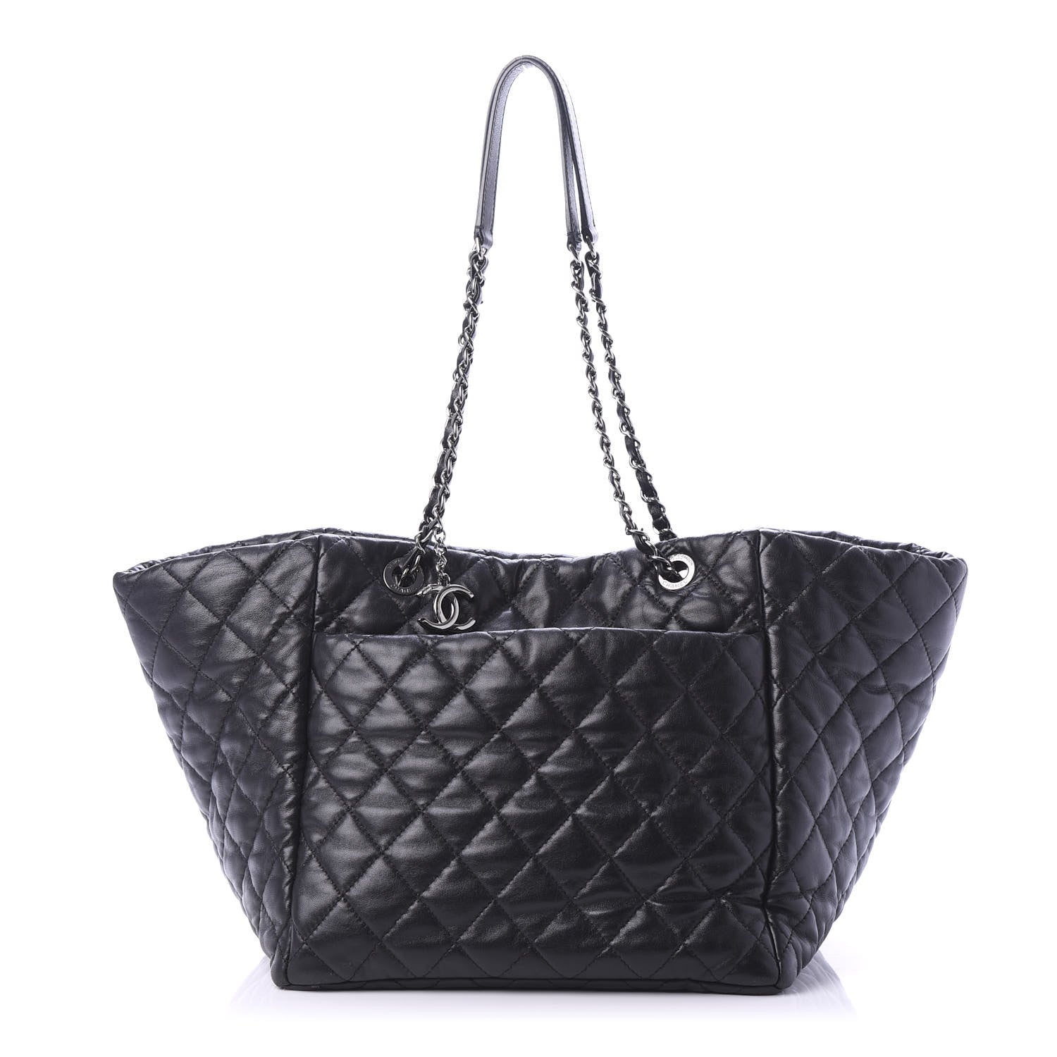 Chanel Lambskin Quilted Week End on Mars Tote Black 1 of 11