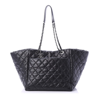 Chanel Lambskin Quilted Week End on Mars Tote Black 1 of 11