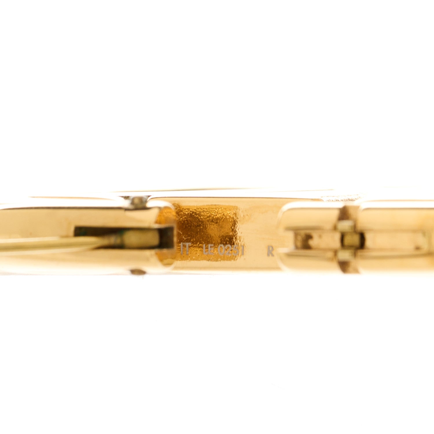 Louis Vuitton LOUIS VUITTON Metal Louise Hoop Earrings Gold 4 of 4