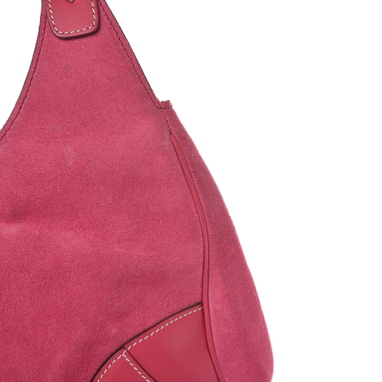 Suede Monogram Large Bardot Pink