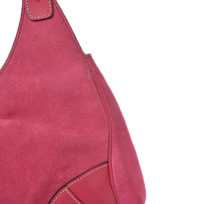 Gucci Suede Monogram Large Bardot Pink 17 of 25