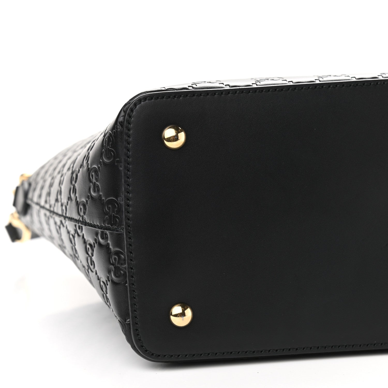 Gucci Guccissima Linea A Foldover Tote Black 9 of 10