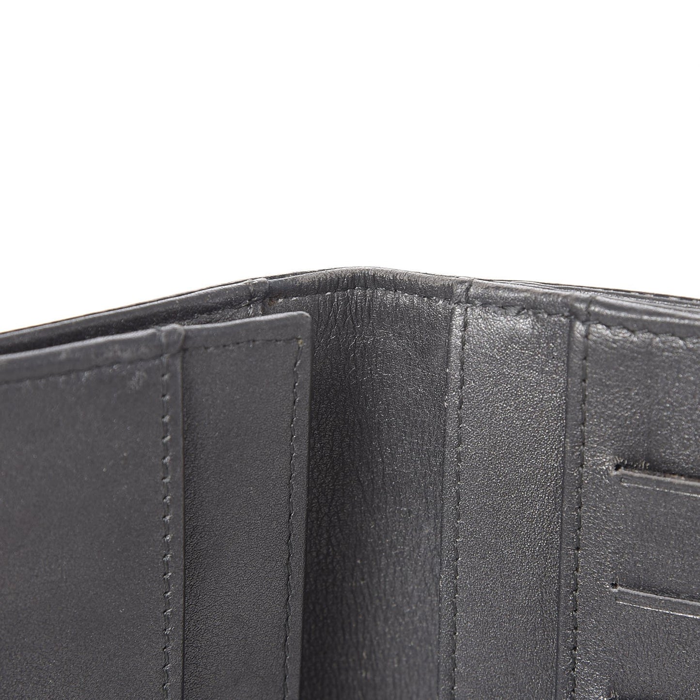 Metallic Caviar Timeless CC Large Gusset Flap Wallet Dark Silver