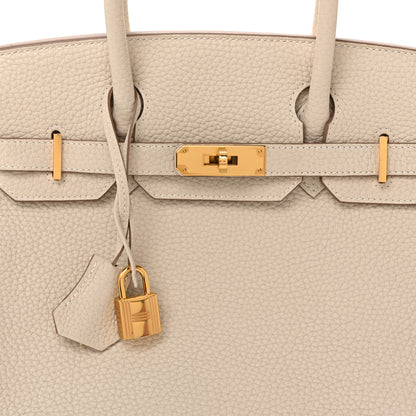 Hermes Taurillon Clemence Birkin 30 Craie 8 of 13