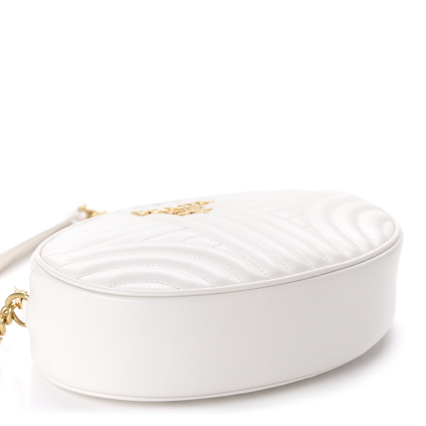 Soft Calfskin Impunture Diagramme Chain Crossbody White