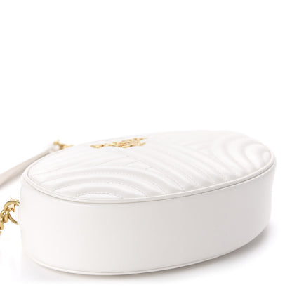 Prada Soft Calfskin Impunture Diagramme Chain Crossbody White 4 of 9