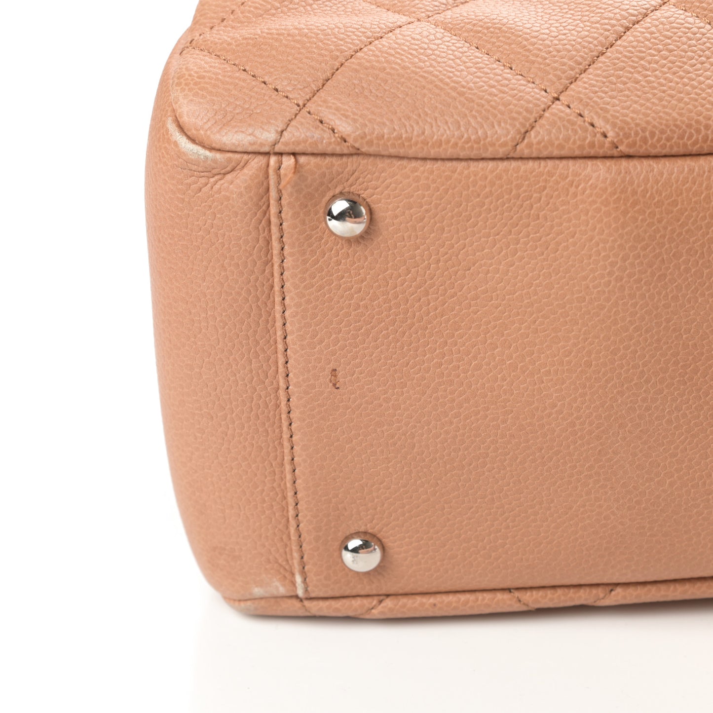 Caviar Quilted Timeless CC Shopping Tote Beige