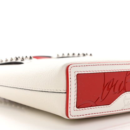 Christian Louboutin Calfskin Spikes Mini North South Cabata Tote White 9 of 12