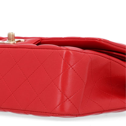Chanel Lambskin Quilted Medium Double Flap Red 10 of 10