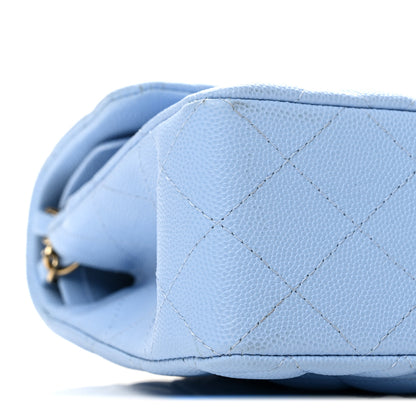 Chanel Caviar Quilted Small Double Flap Light Blue 9 of 13