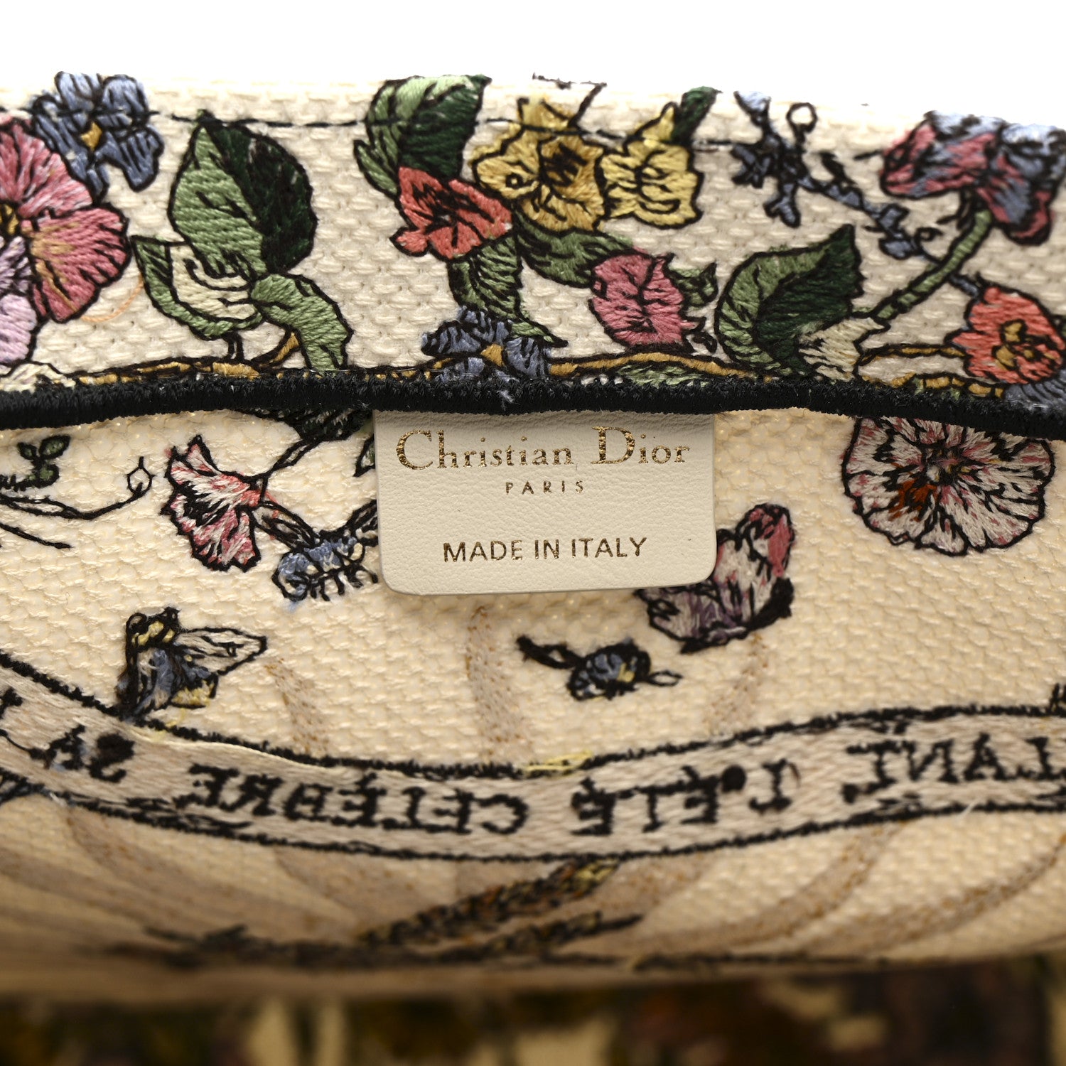 Christian Dior Canvas Embroidered Large 4 Saisons Hiver Soleil Book Tote  Lilac Multicolor 6 of 16
