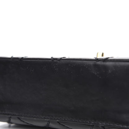 Chanel Glazed Calfskin Quilted Medium Single Flap Black 8 of 15