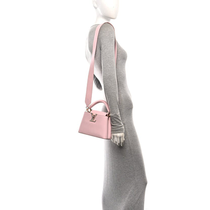 Louis Vuitton Taurillon Marble Capucines Mini Pink 3 of 9