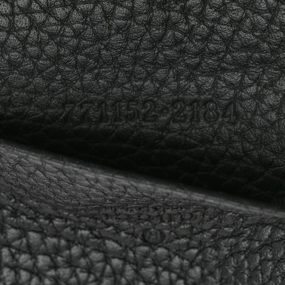 Gucci Grained Calfskin Logo Long Card Case Black 7 of 8