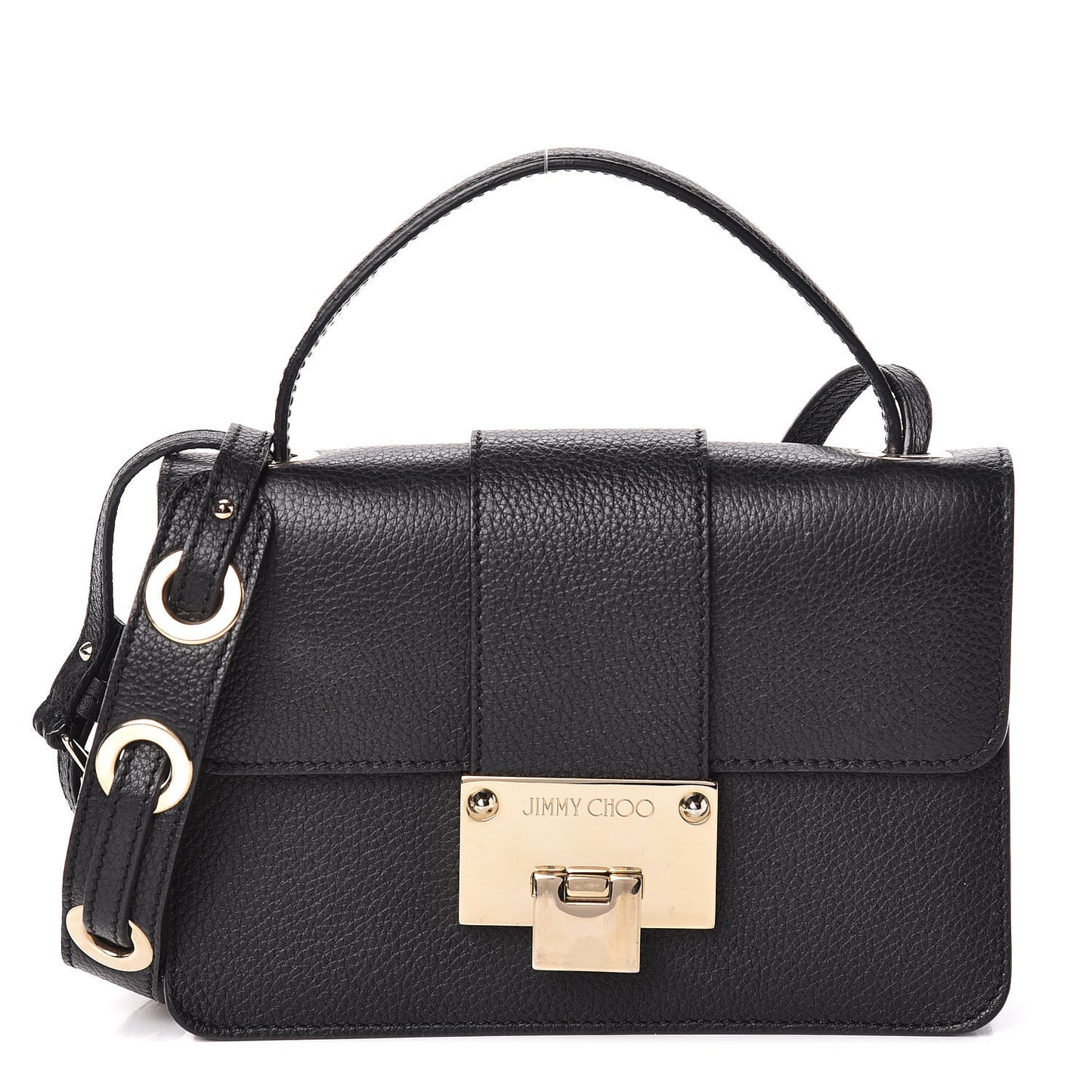 Grainy Pebbled Rebel Crossbody Bag Black