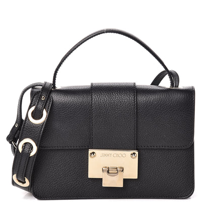 Jimmy Choo Grainy Pebbled Rebel Crossbody Bag Black 1 of 12