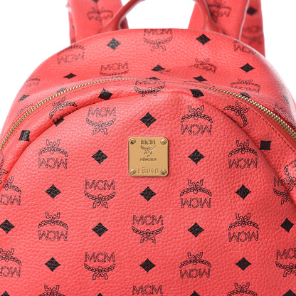 MCM Visetos Medium Side Stud Stark Backpack Coral 9 of 20