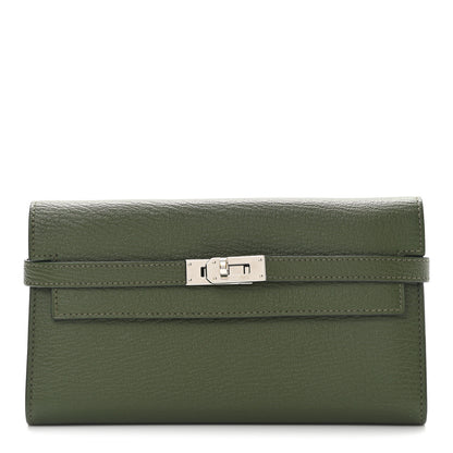 Hermes Chevre Mysore Kelly Longue Wallet Canopee 1 of 9