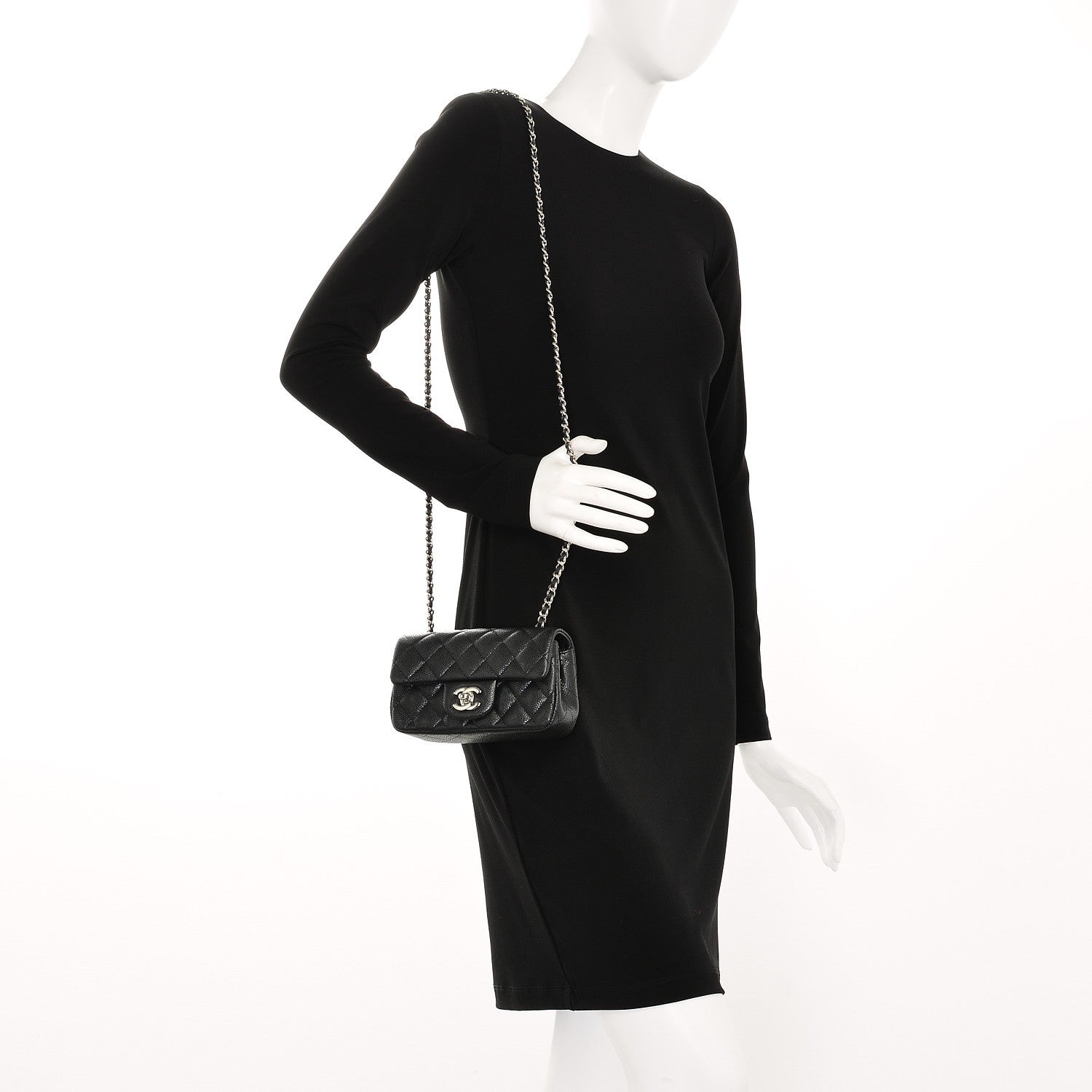 Chanel Caviar Quilted Extra Mini Flap Black 2 of 7