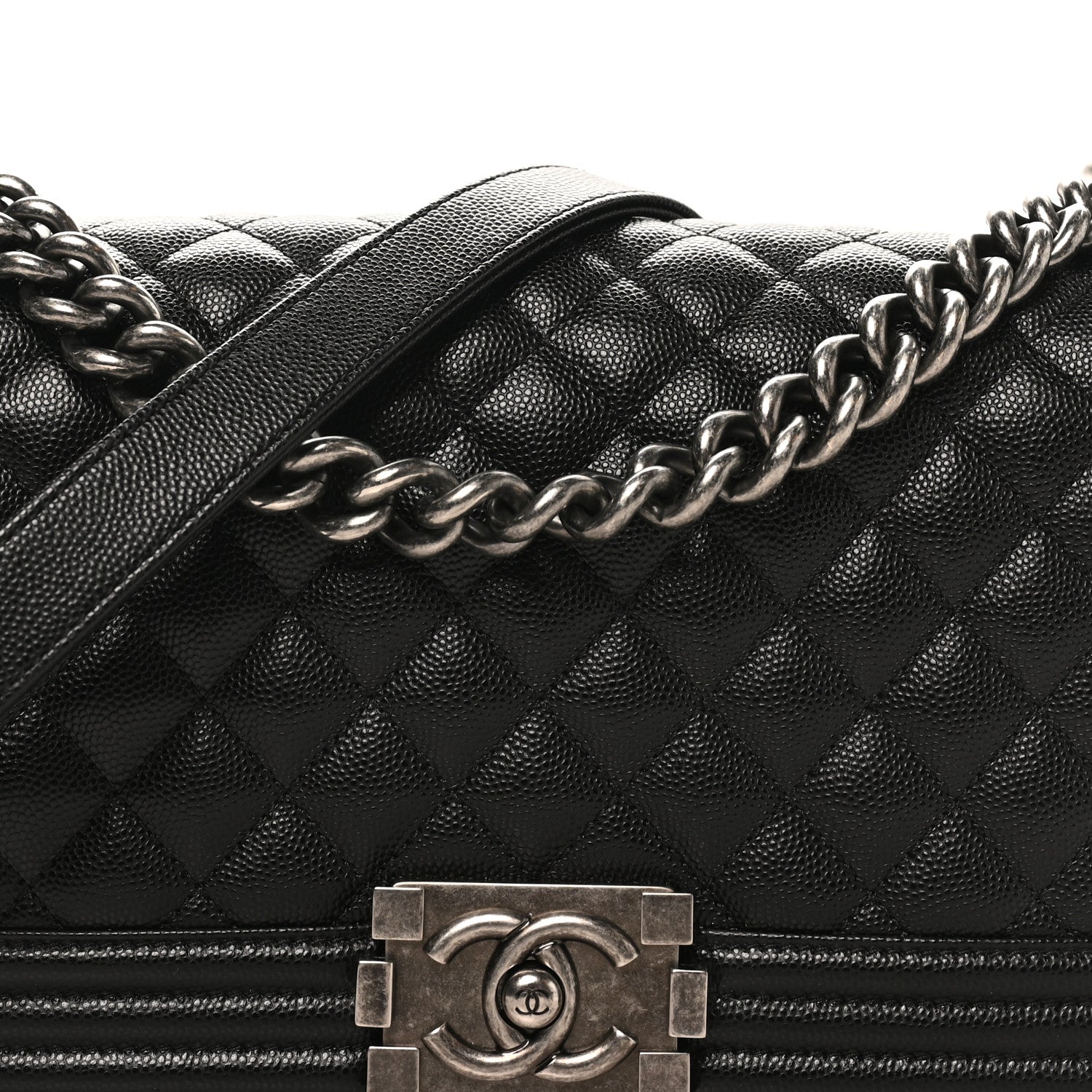 Chanel Caviar Quilted Medium Boy Flap Black 8 of 11