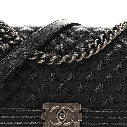 Chanel Caviar Quilted Medium Boy Flap Black 8 of 11