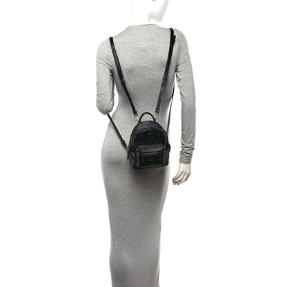 MCM Visetos Side Stud X-Mini Stark Bebe Boo Backpack Black 2 of 13