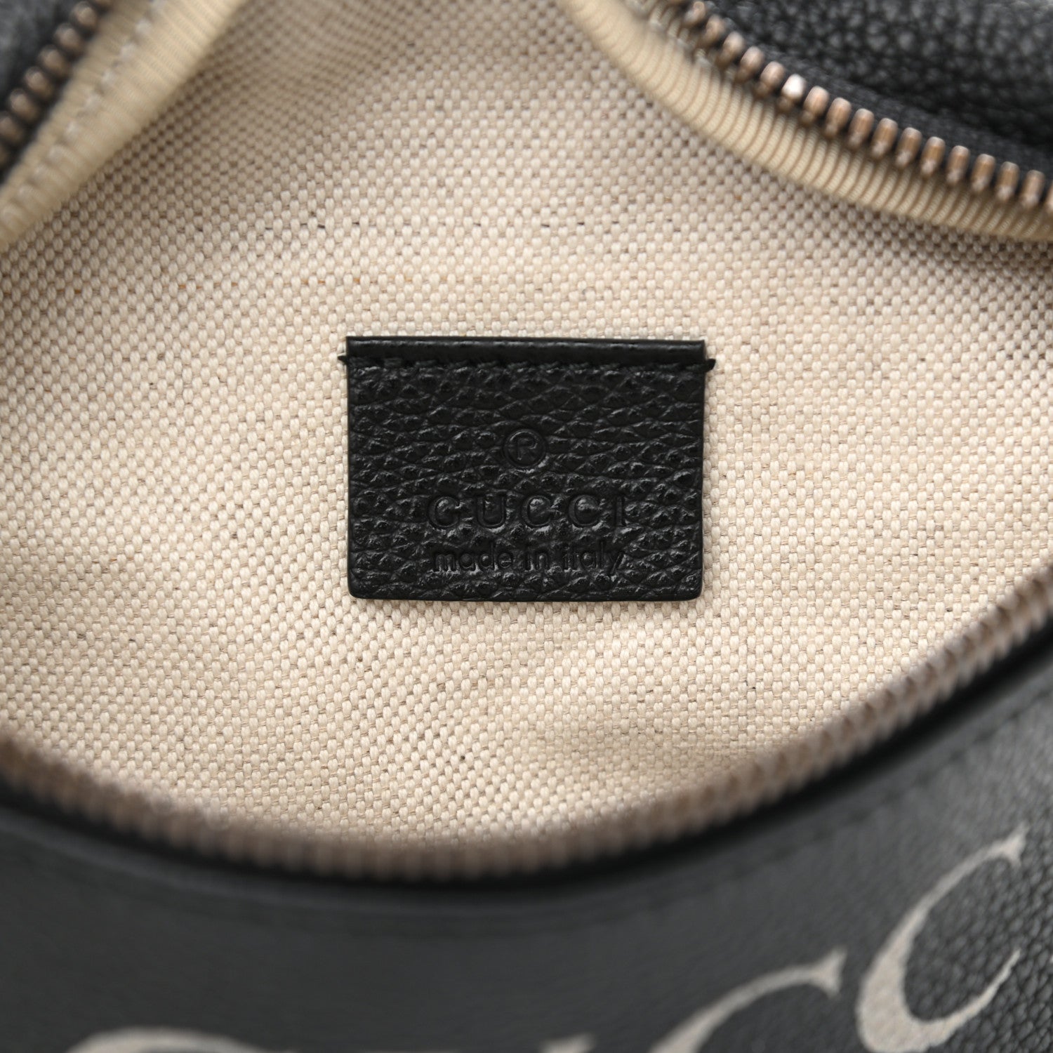 Gucci Grained Calfskin Small Logo Belt Bag Black 6 of 10