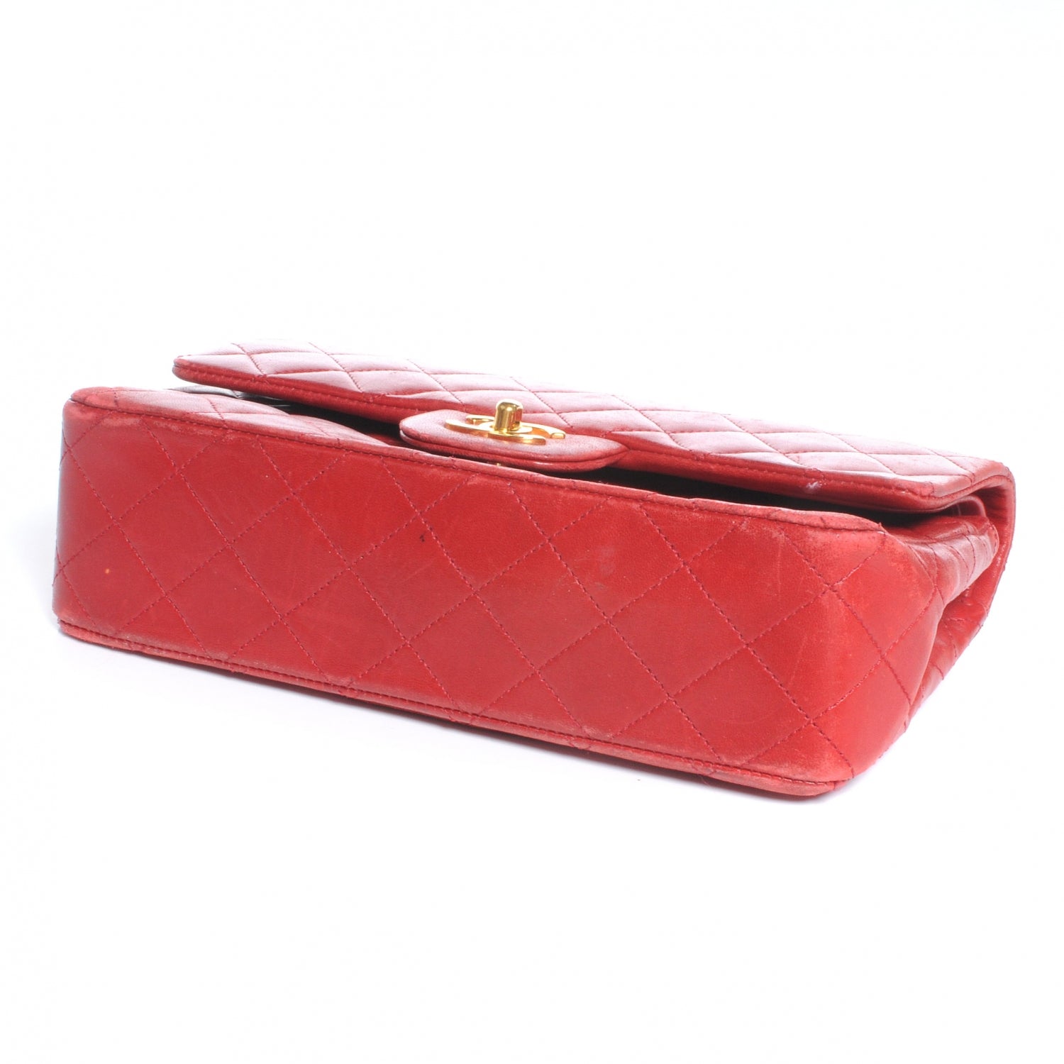 Chanel Lambskin Quilted Small Double Flap Red 4 of 9