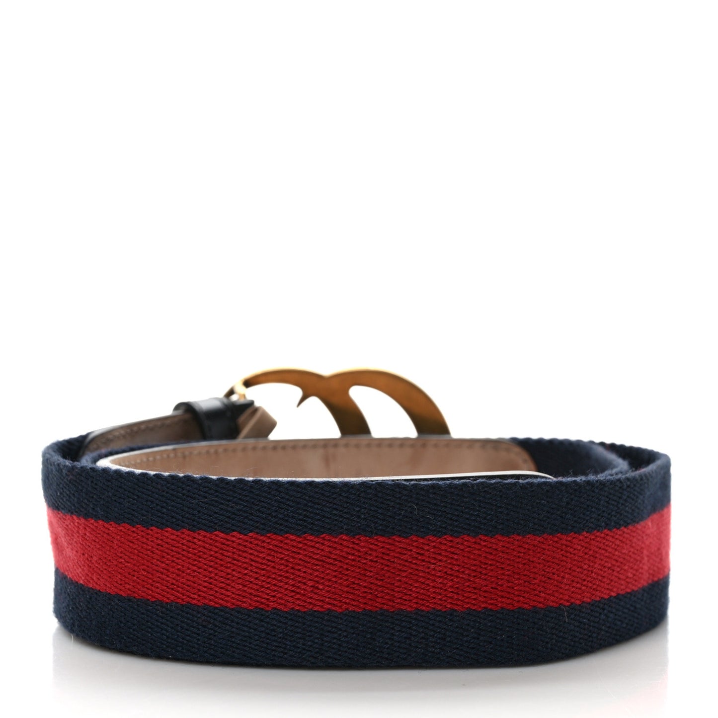 Nylon Calfskin Double G Web 40mm Belt 95 38 Blue Red Black