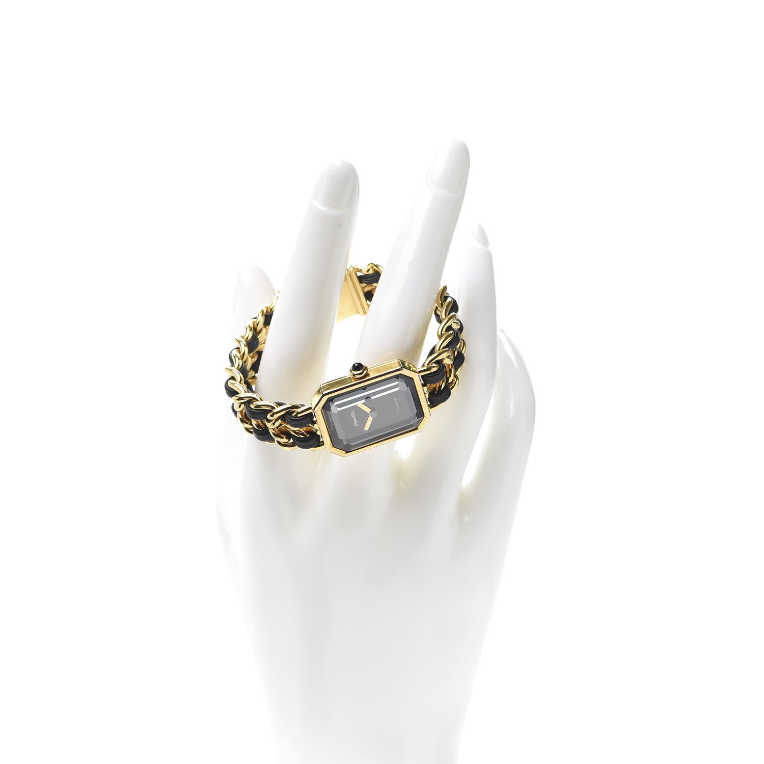 Chanel Stainless Steel Lambskin 20mm Chain Premiere Quartz Watch Gold M 2 of 6
