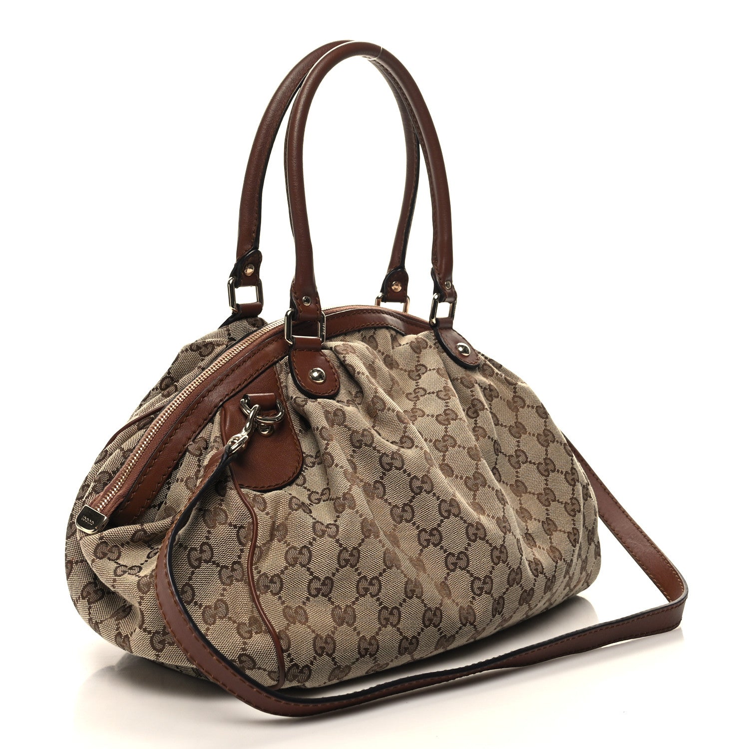 Gucci Monogram Medium Sukey Boston Brown 4 of 11