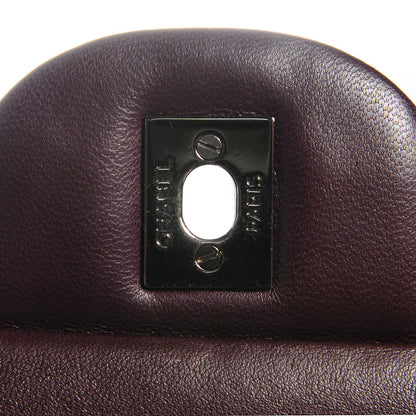 Chanel Lambskin Quilted Jumbo Double Flap Dark Plum 6 of 8