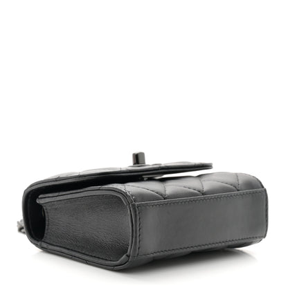 Chanel Lambskin Quilted Mini Trendy CC Clutch With Chain So Black 4 of 10