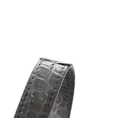 Balenciaga Extra Supple Calfskin Crocodile Embossed Small Gossip Bag Grey 12 of 12