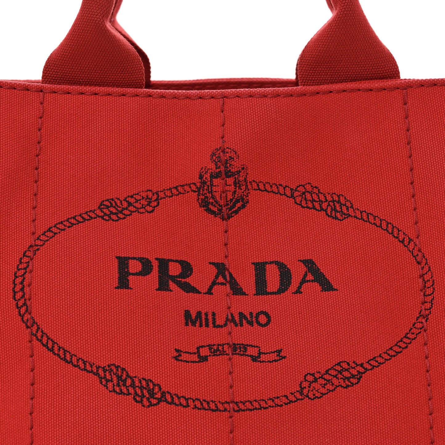 Canapa Small Logo Tote Rosso