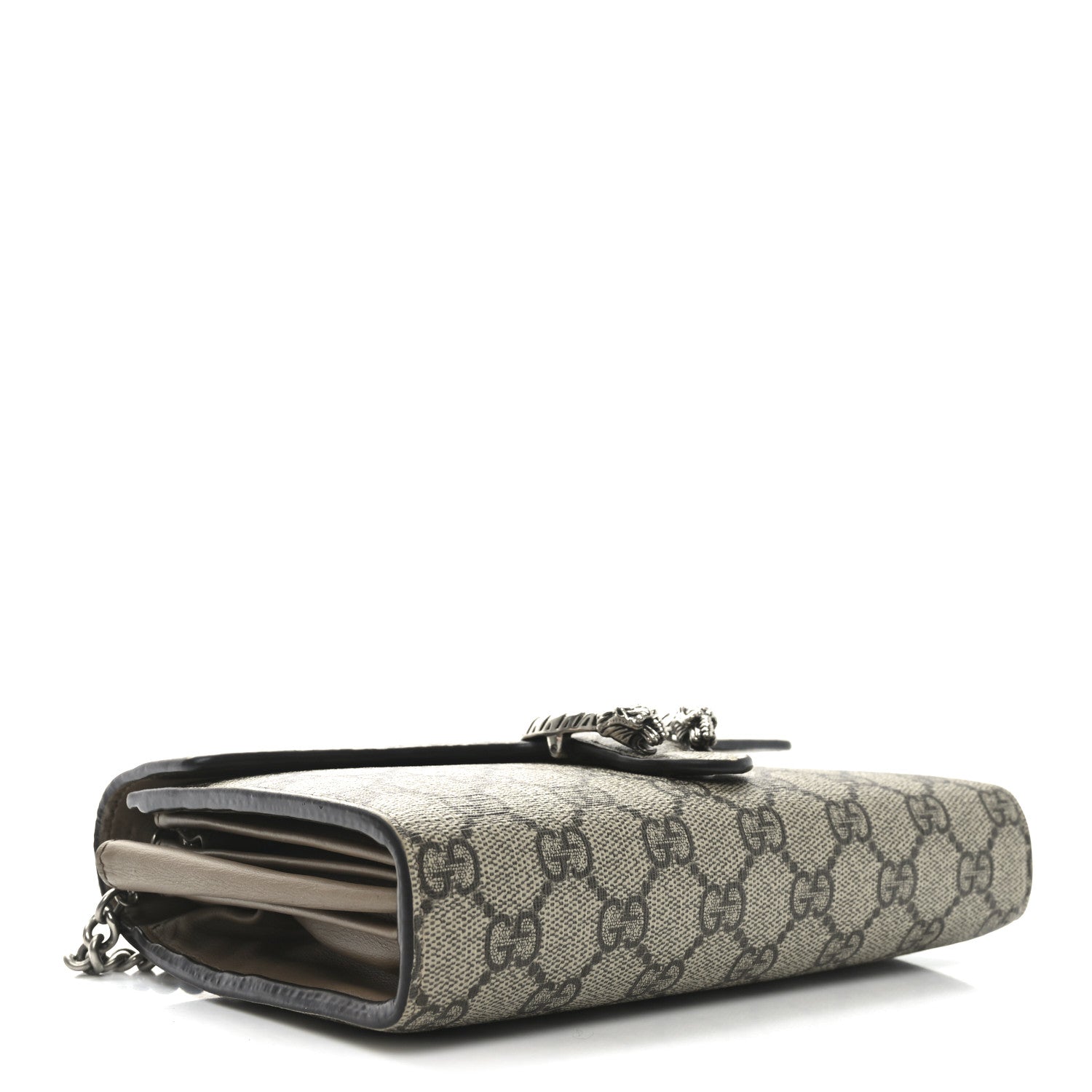 Gucci GG Supreme Monogram Mini Dionysus Chain Wallet Beige Taupe 4 of 10