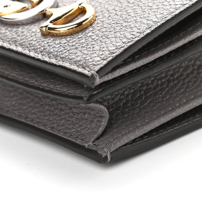 Gucci Grainy Calfskin Zumi Chain Card Case Wallet Dusty Grey 8 of 8