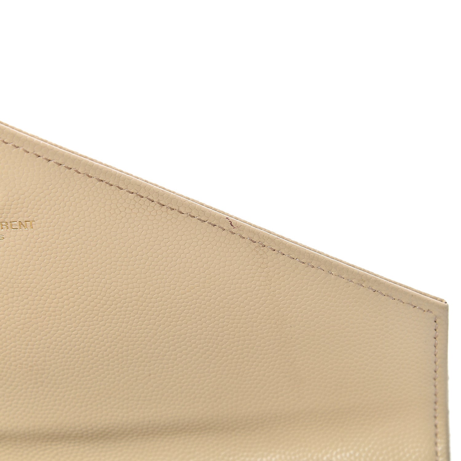 Saint Laurent Grain De Poudre Matelasse Chevron Monogram Chain Wallet Nude Powder 13 of 15