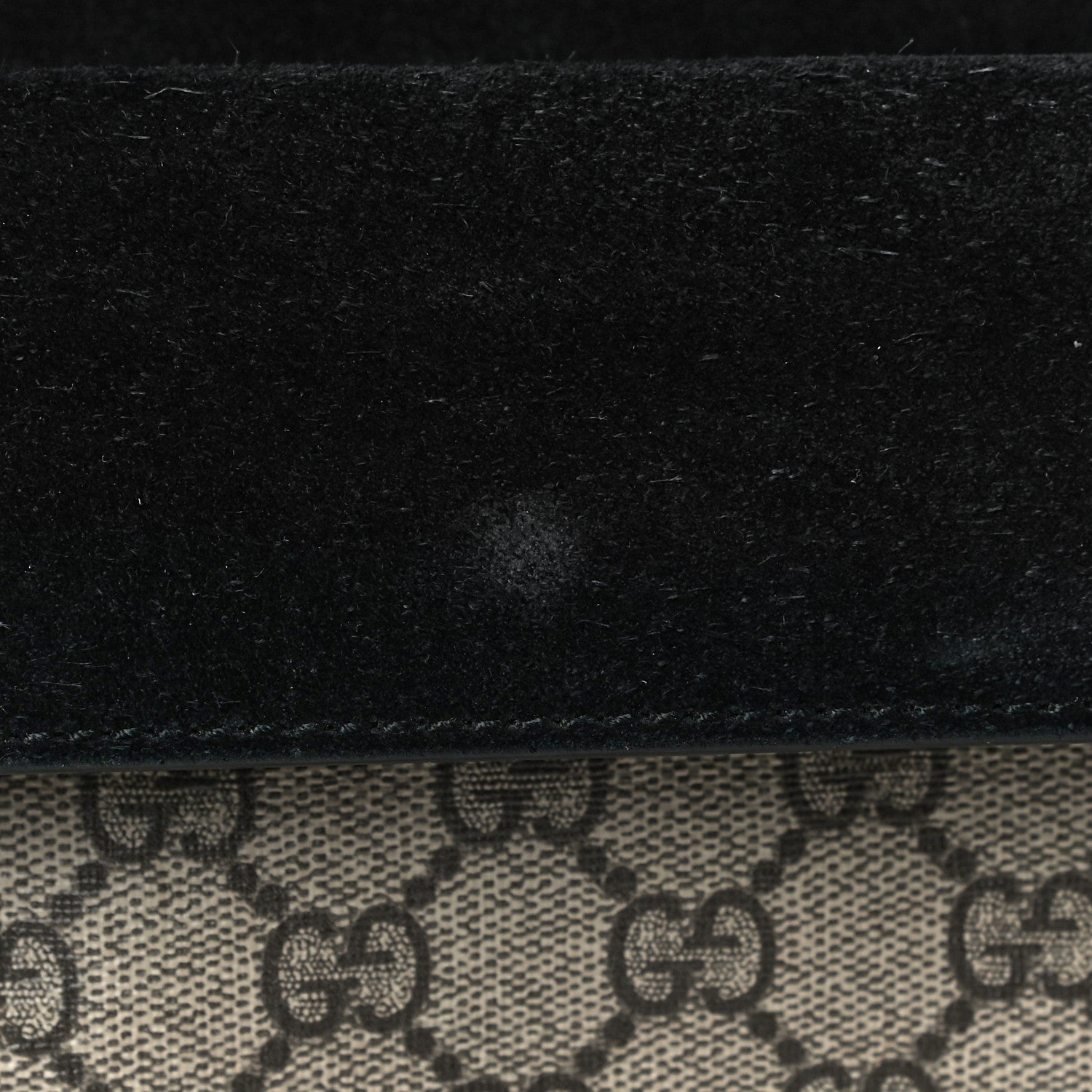 Gucci GG Supreme Monogram Suede Crystal Small Dionysus Shoulder Bag Beige Ebony Black 11 of 13