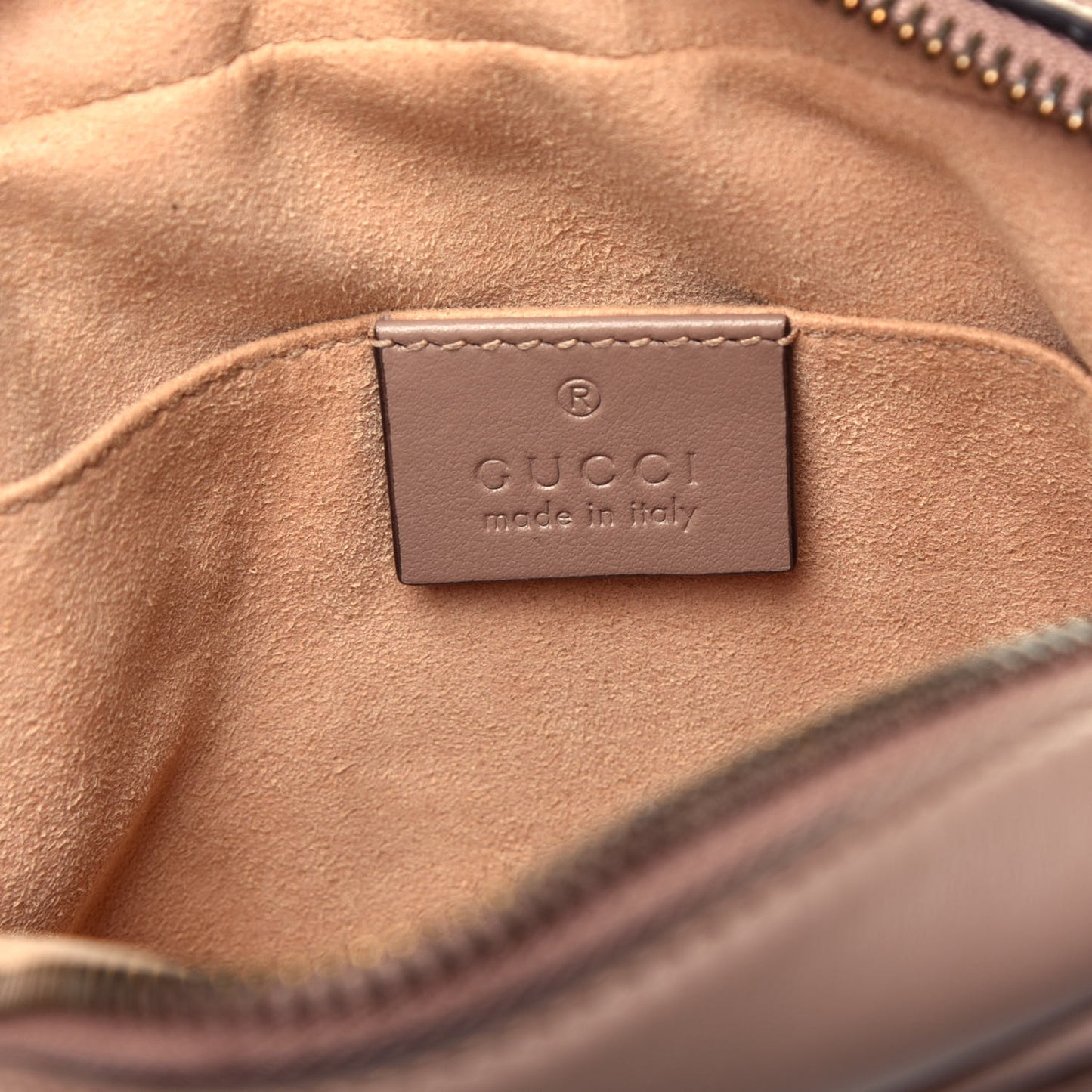 Calfskin Matelasse Mini GG Marmont Chain Shoulder Bag Porcelain Rose