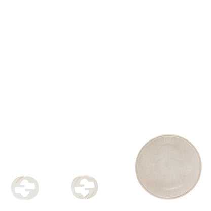 Gucci Sterling Silver Interlocking GG Stud Earrings 2 of 4