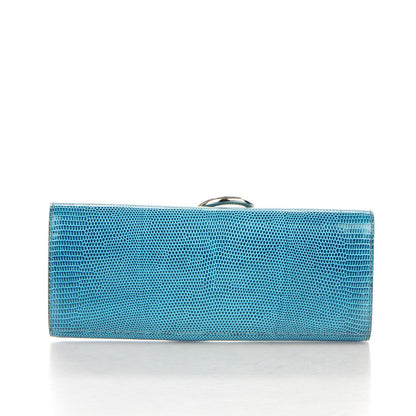 Hermes Lizard Egee Clutch Petrole 10 of 14